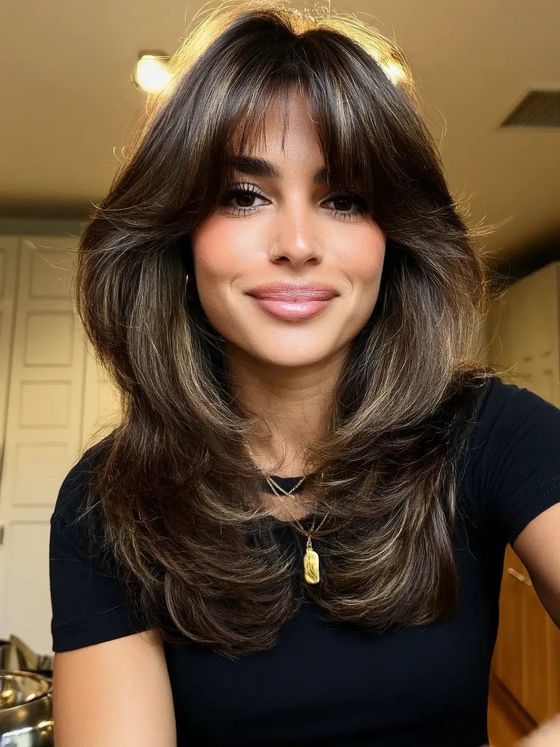 Long Feathered Layers with Honey Highlights